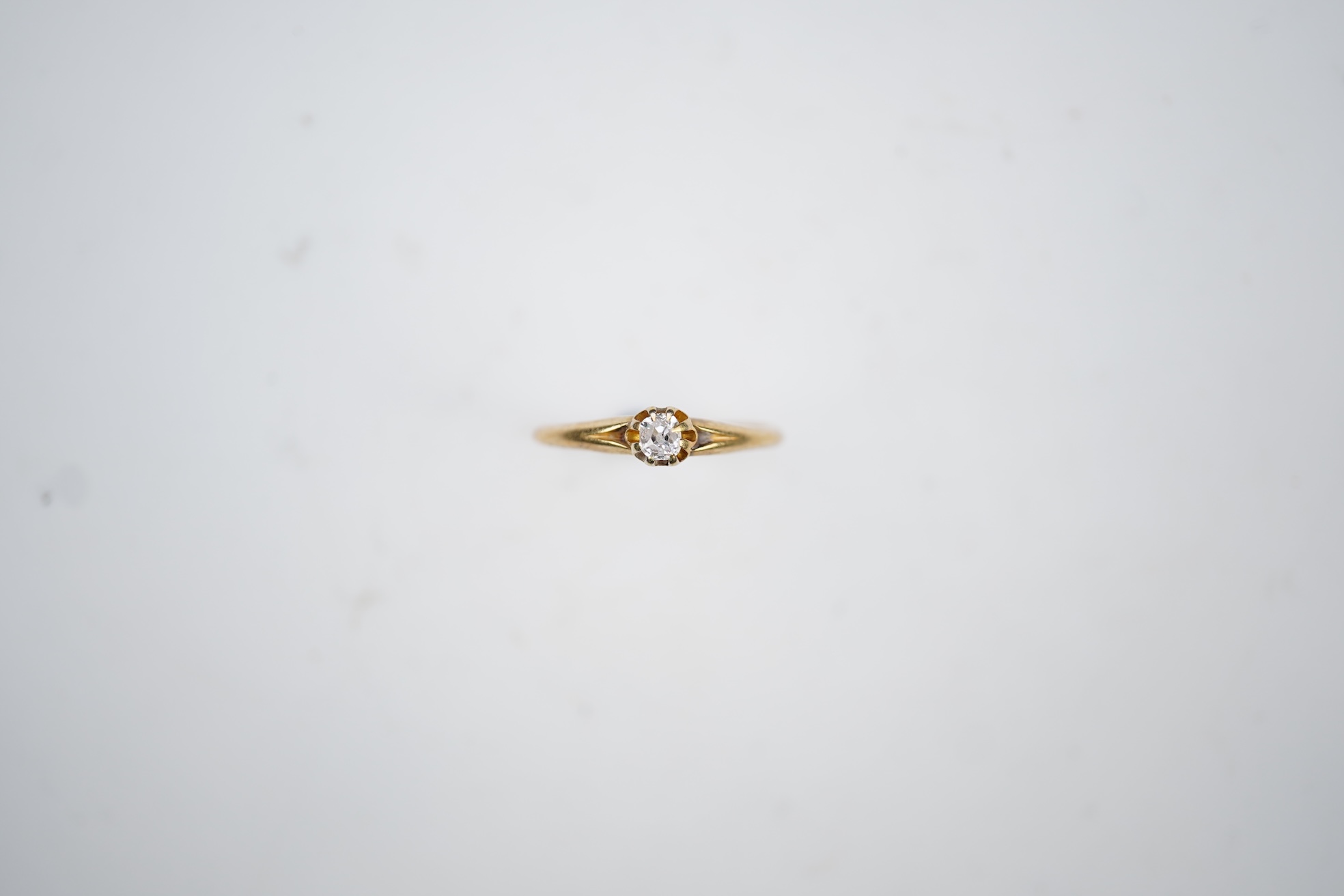 A small gold and diamond ring, 19th century